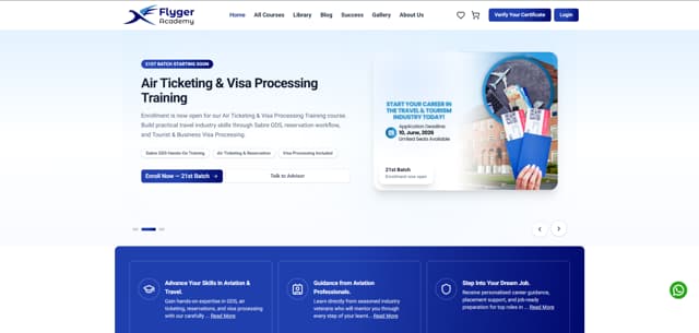 Flyger Academy LMS platform