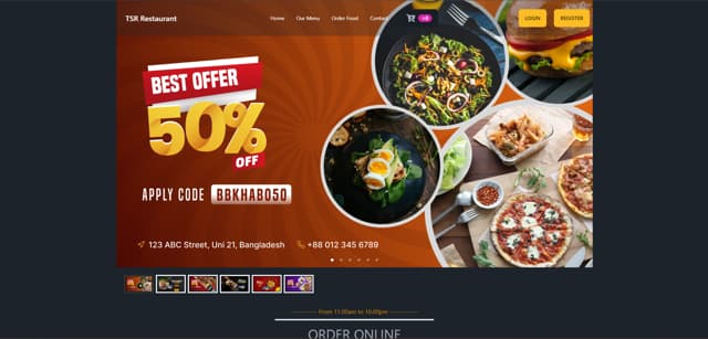 TSR Restaurant website